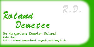 roland demeter business card